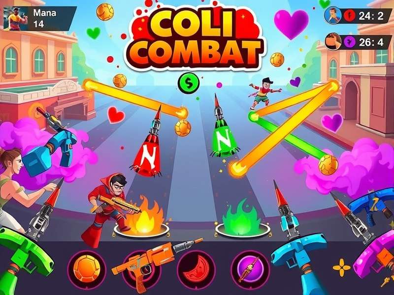 Holi Color Combat different game modes illustration